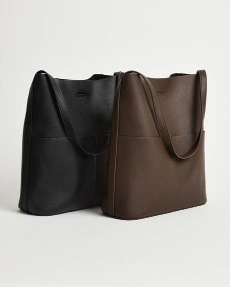 Faux Leather Tote Bag