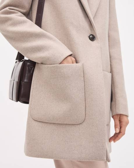 One-Button Wool Jacket