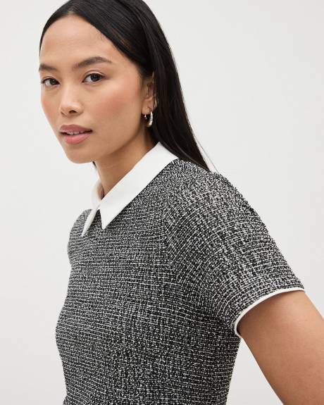 Haut &agrave; Manches Courtes et Col Chemisier