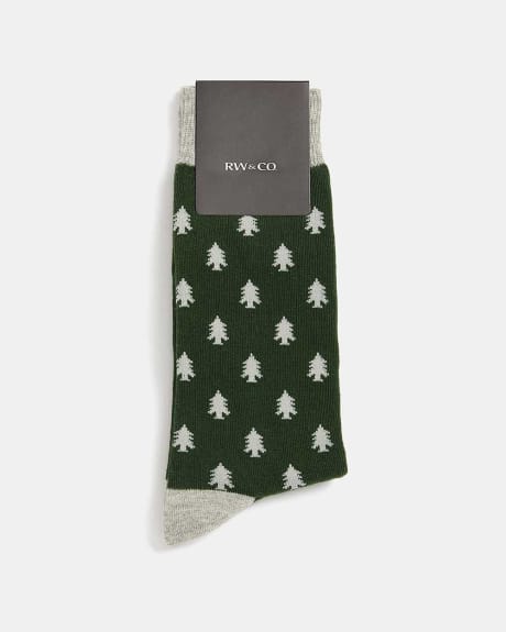Tiny Pine Tree Socks