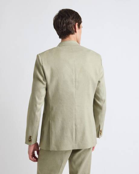 Tailored-Fit Sage Linen-Blend Suit Blazer