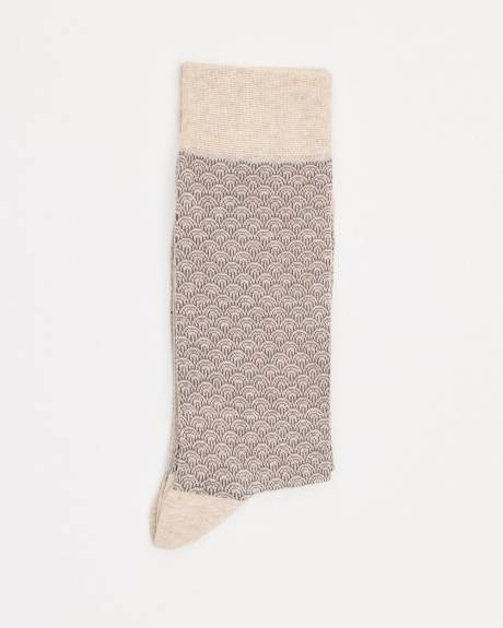Dress Socks with Geometric Pattern