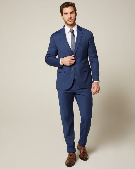 Essential Athletic Fit blue wool-blend suit Blazer