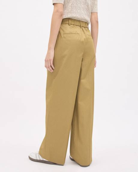 Poplin High-Rise Wide-Leg Pant