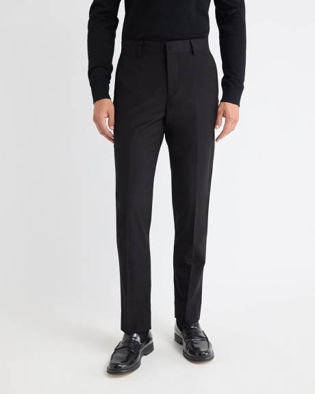 Essential Black Wool-Blend Suit Pant