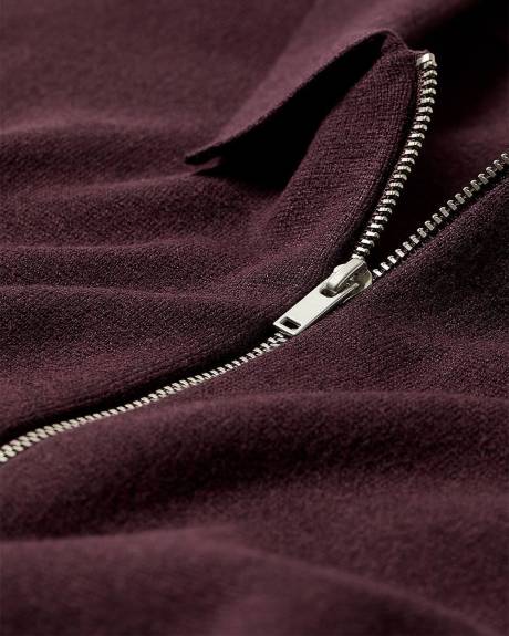 Long-Sleeve Half-Zip Polo Sweater