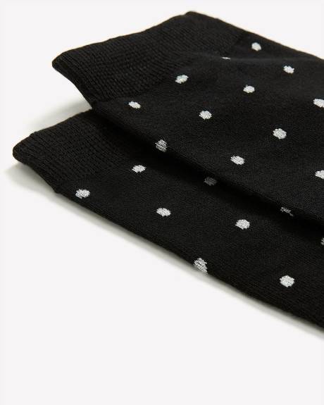 Dotted Crew Socks with Metallic Fibres