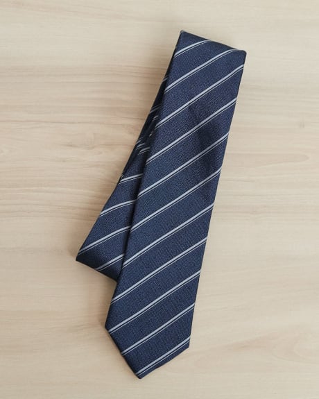 Blue Striped Regular Tie