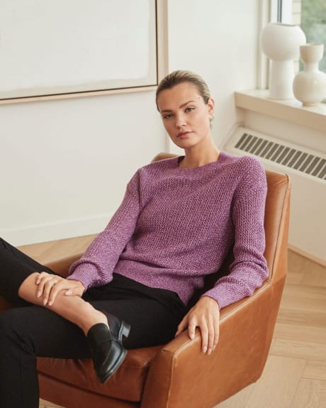 Sustainable Textured Knit Sweater