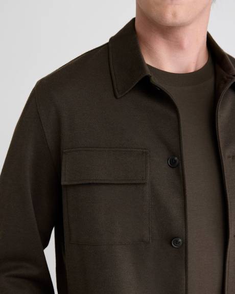 Chocolate Shacket with Chest Pockets