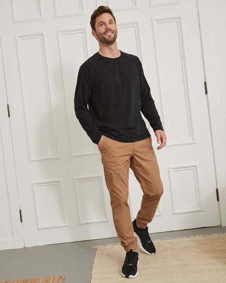 Supima (R) Cotton Crew-Neck T-Shirt with Long Raglan Sleeves