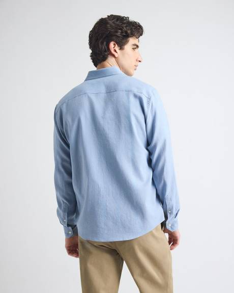 Chemise à Manches Longues en Mélange de Lin