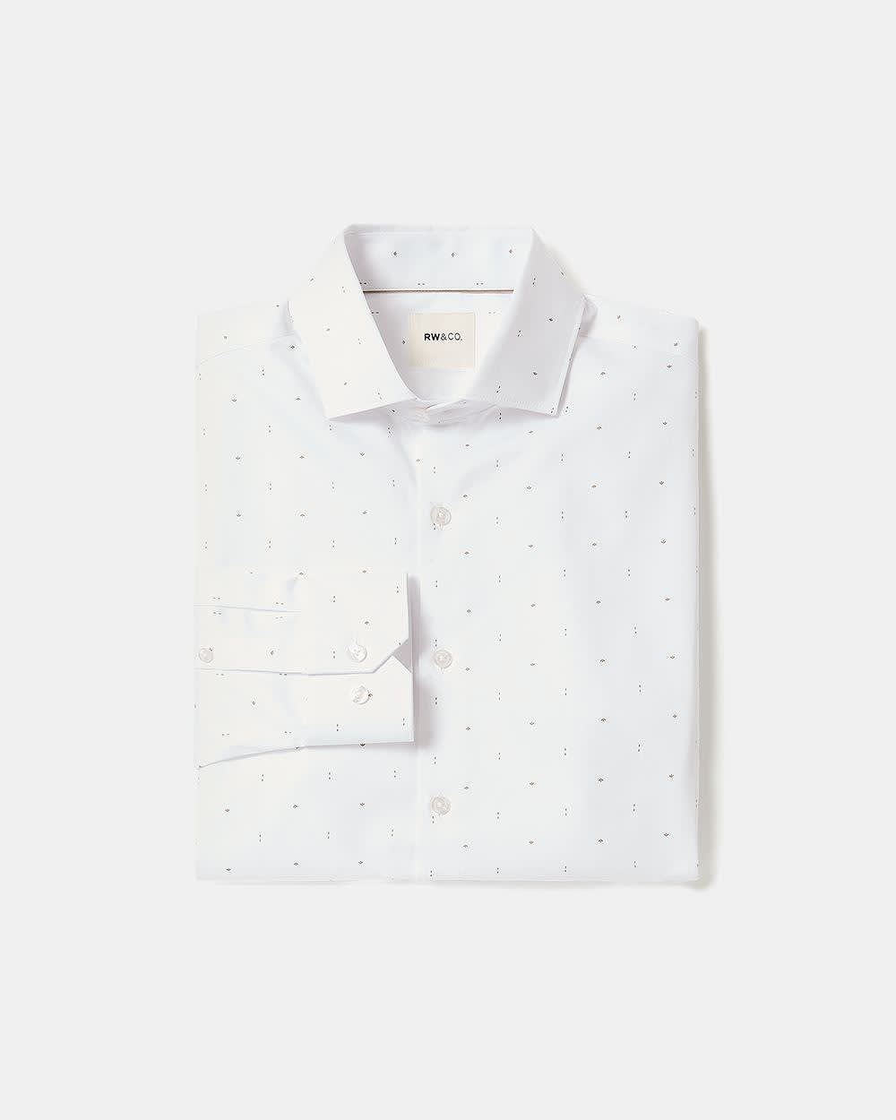 Slim-Fit Dress Shirt with Micro Geo Print