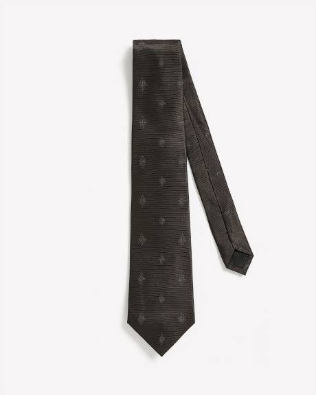 Wide Tie with Woven Pattern