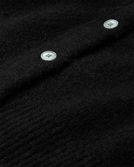 Cardigan en Laine à Manches Longues et Col Rond