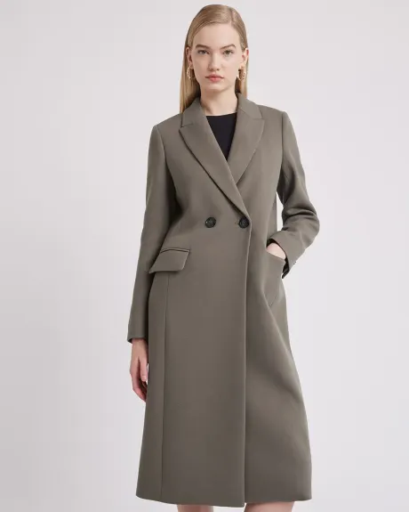 Fitted Long Twill Coat