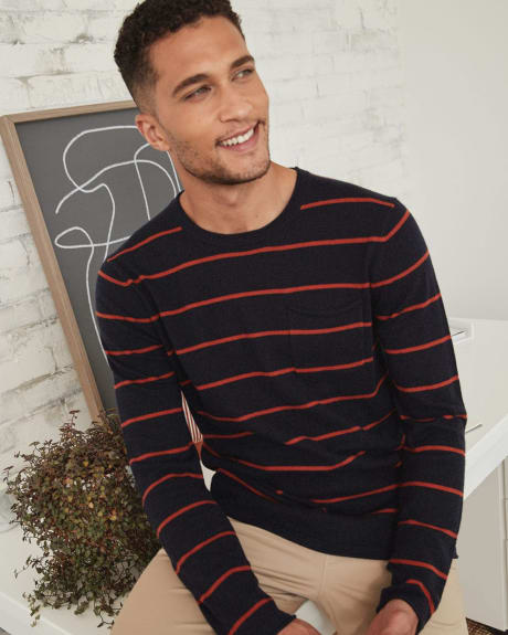 Fine Gauge Sweater with Pocket