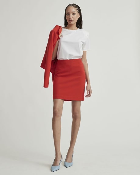 Heavy Twill High Waist A-Line Mini Skirt
