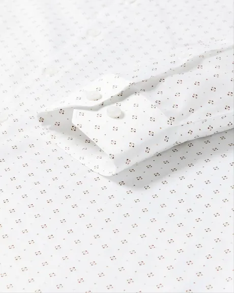 Tailored-Fit Dress Shirt with Micro Diamond Pattern