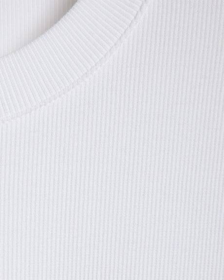 T-Shirt C&ocirc;tel&eacute; &agrave; Manches Courtes et Col Rond