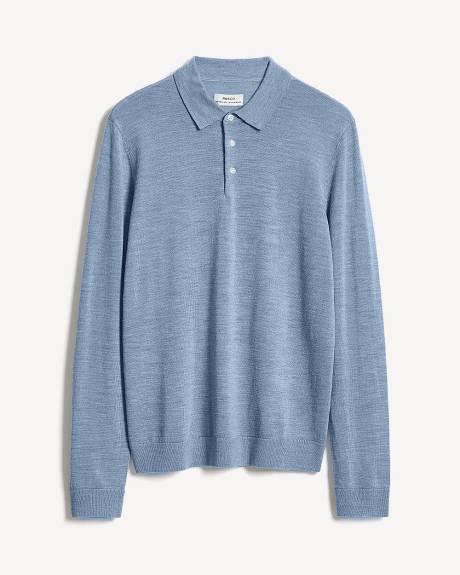Merino Wool Polo Sweater