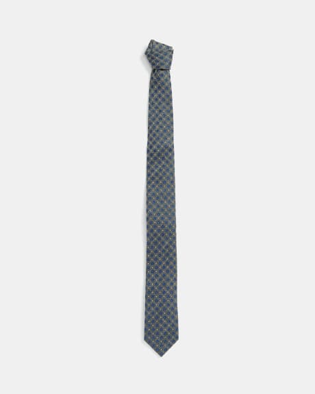 Regular Navy Tie with Dots