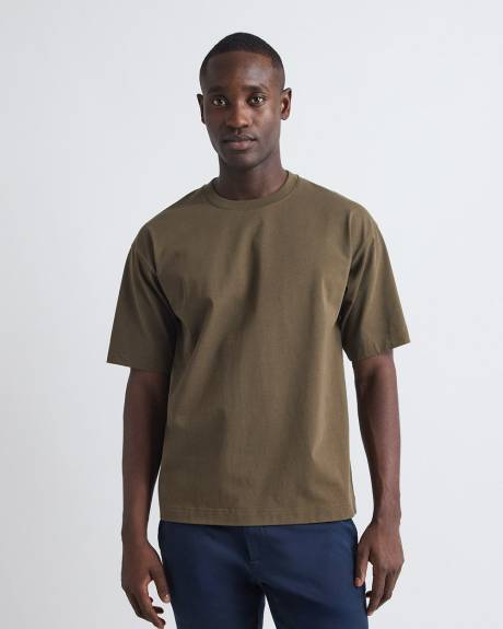 Heavy Oversized Short-Sleeve Crew-Neck Tee