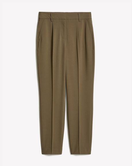 Teak Tapered-Leg High-Rise Ankle Pant