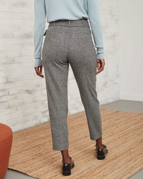 High-Waisted Tweed Tapered Ankle Leg Pant - 28"