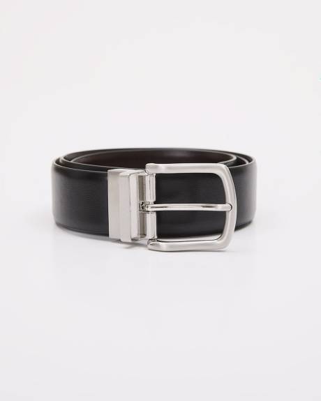 Black and Brown Reversible Leather Belt