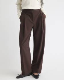 Twill High-Rise Barrel Pant