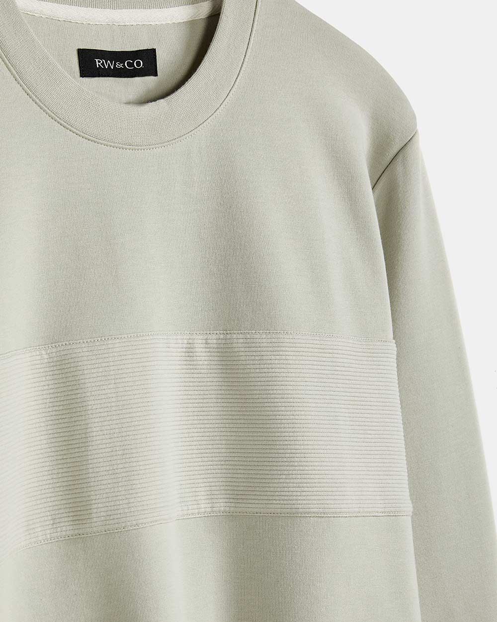 Crew Neck Sweater with Front Stitching