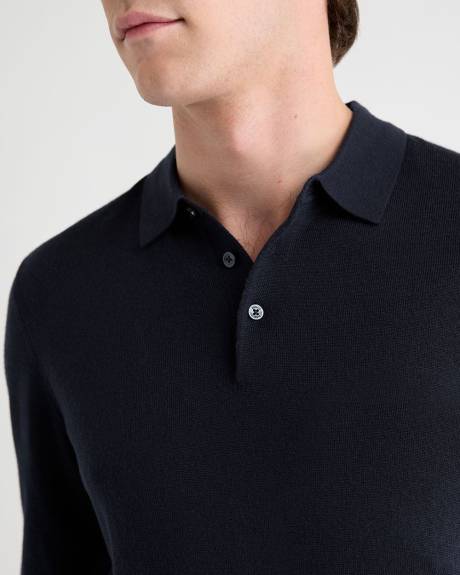 Merino Wool Polo Sweater