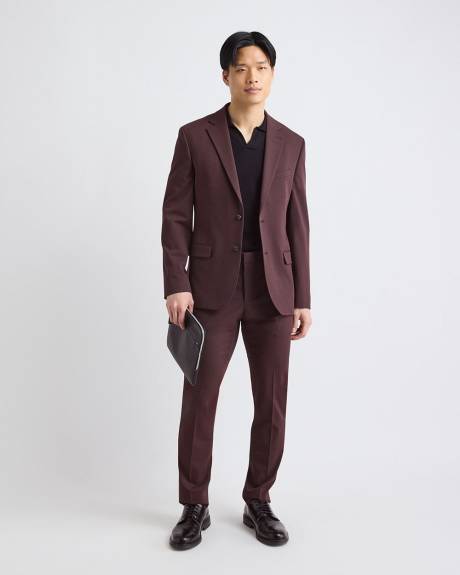 Slim-Fit Deep Berry Suit Pant