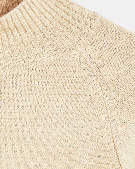 Spongy Turtle Neck Batwing Sweater