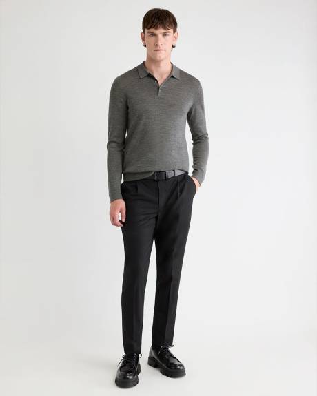 Merino Wool Polo Sweater