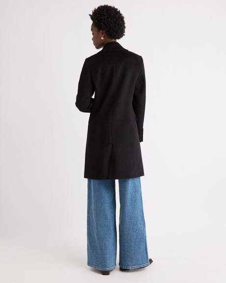 Classic Wool-Blend Three-Button Coat
