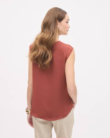 Blouse &agrave; Manches Tr&egrave;s Courtes et Col Rond