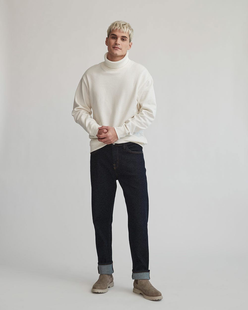 Gender-Neutral Heavy Knit Turtleneck Sweater