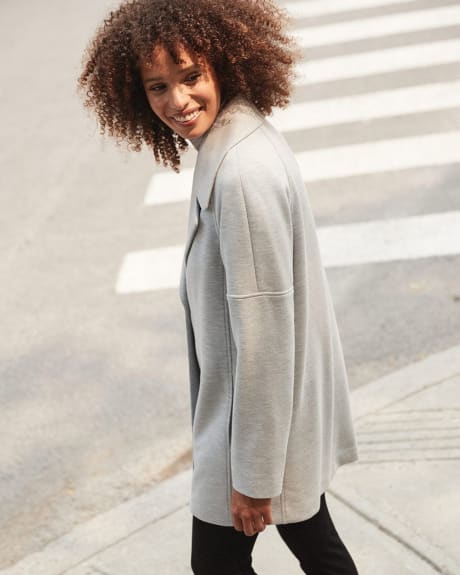 Relaxed Stretch Knit Coat