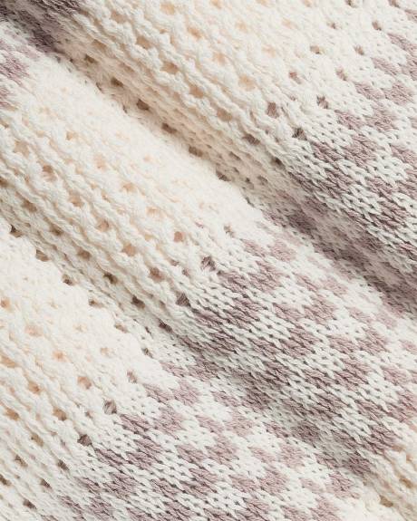 Polo en Mailles Ajour&eacute;es &agrave; Manches Courtes avec Col Johnny