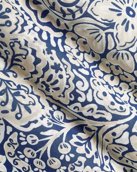 Robe Midi Sans Manches &agrave; Col V avec Ceinture