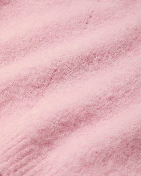 Pull Pelucheux à Manches Courtes et Col Rond