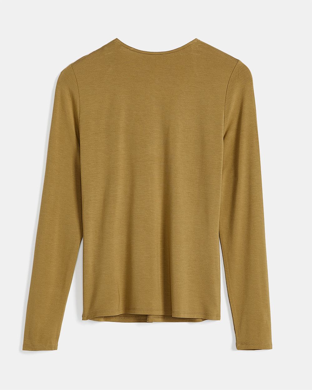 Long Sleeve T-Shirt with Twisted Neckline