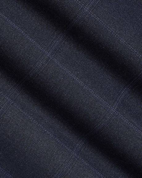 Slim-Fit Navy Windowpane Suit Pant