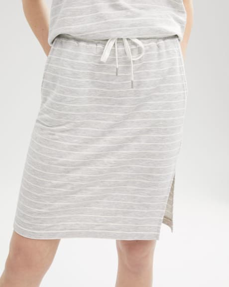 Striped Pull-on Skirt