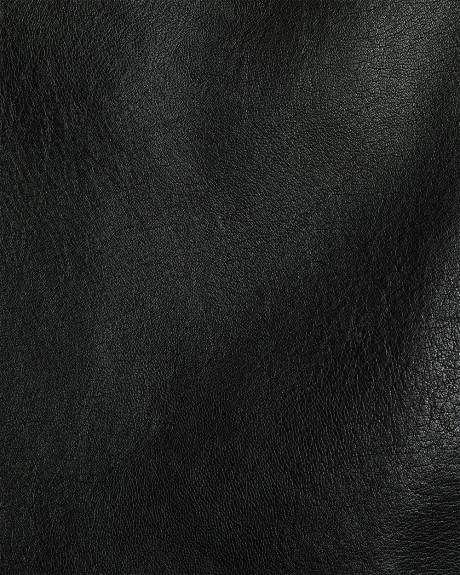 Jupe Mini Croisée en Faux Cuir