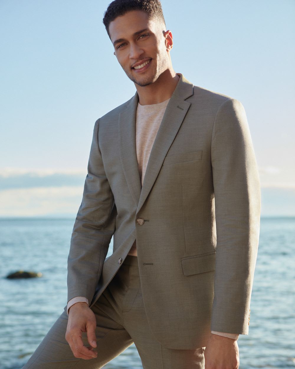 Tailored Fit Soft Moss Suit Blazer