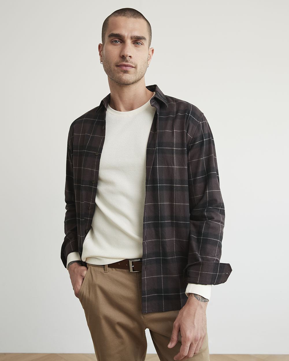 Regular-Fit Plaid Flannel Shirt | RW&CO.