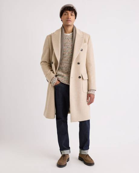 Textured Marled-Wool Sweater